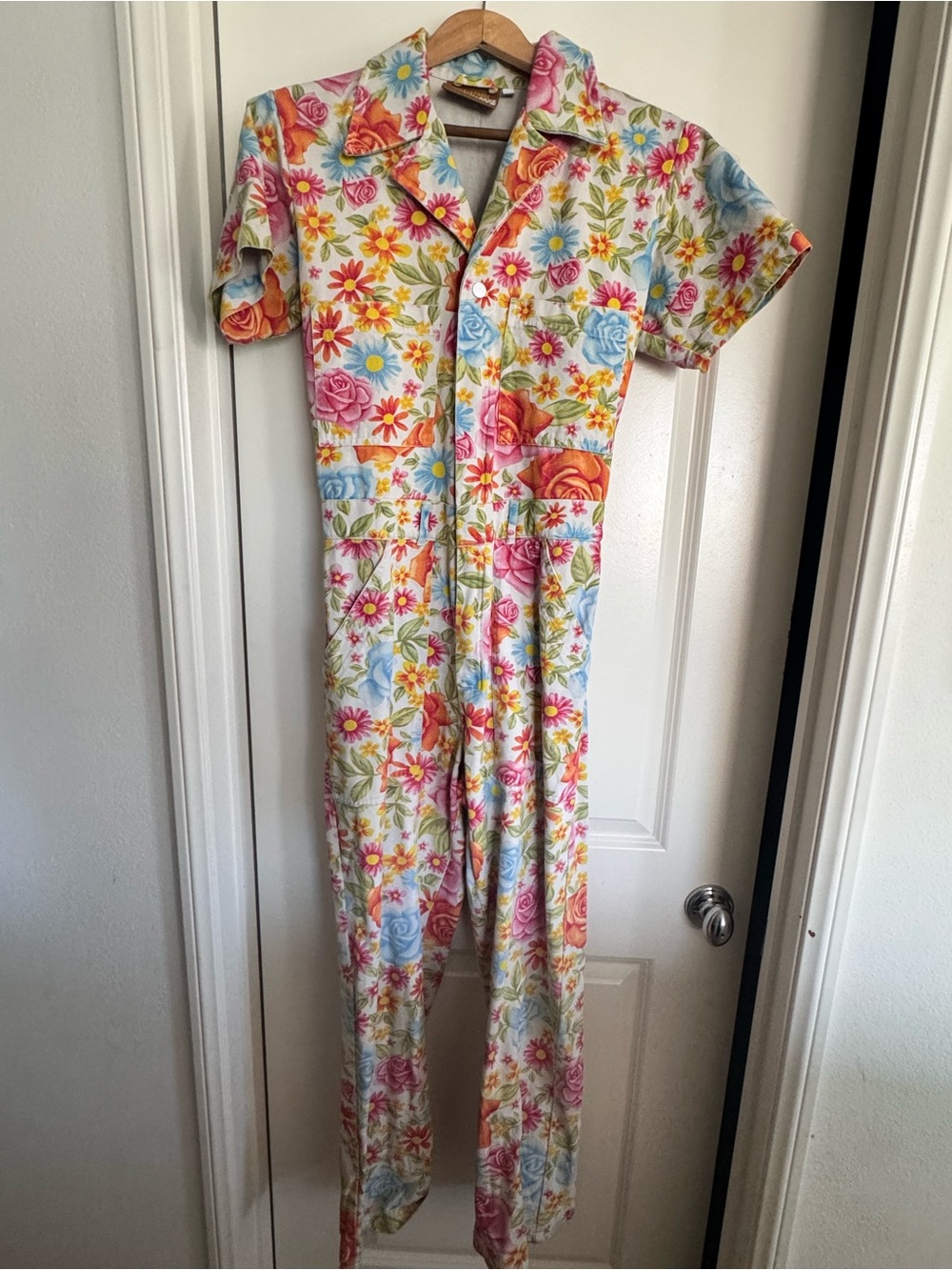 Big Bud Press Floral Short-Sleeve Jumpsuit - Multicolor